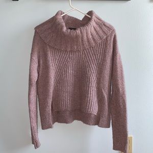 Pinkish purple extra soft floppy neck sweater